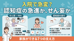 認知症の急進か、せん妄か