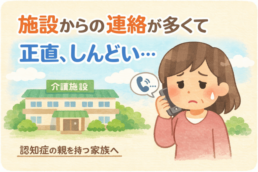 施設からの連絡が多くて正直しんどい