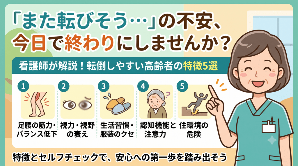 また転びそう・・・の不安、今日で終わりにしませんか？