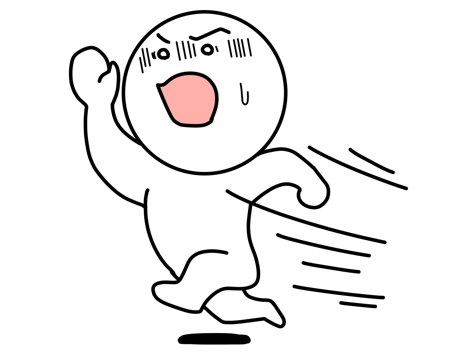 逃げるイラスト