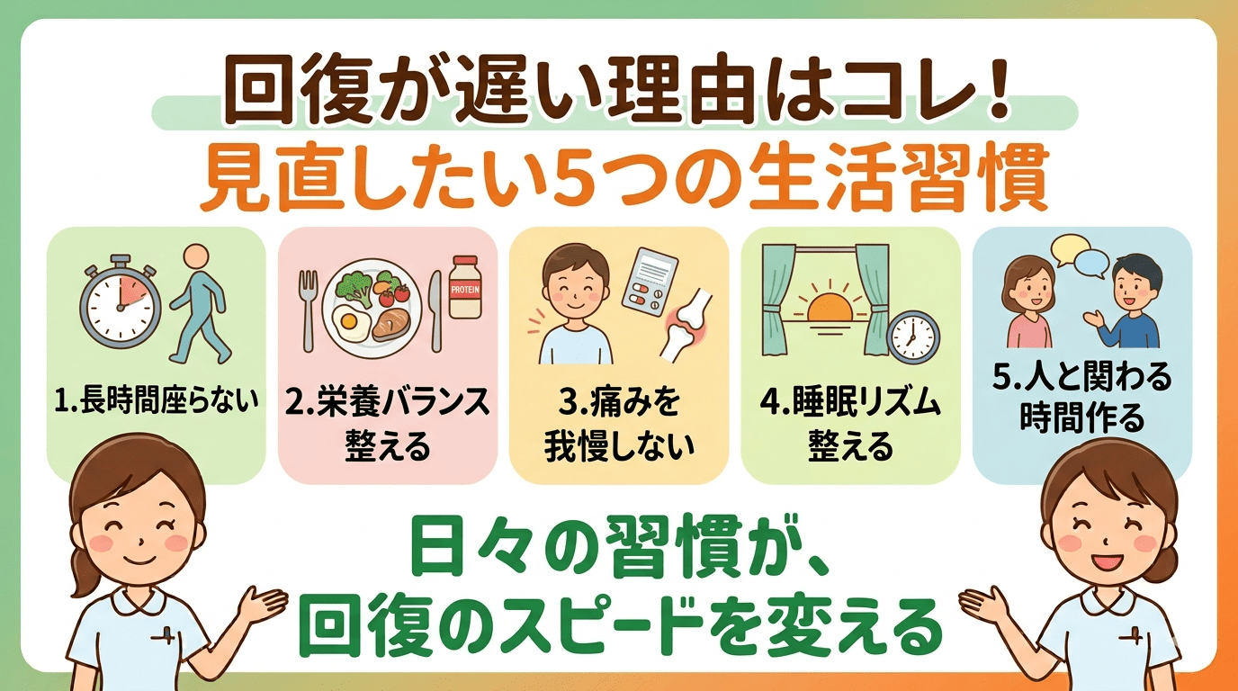 日々の習慣が、回復のスピードを変える