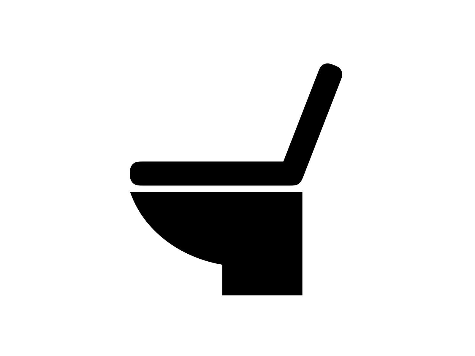 黒いトイレのアイコン