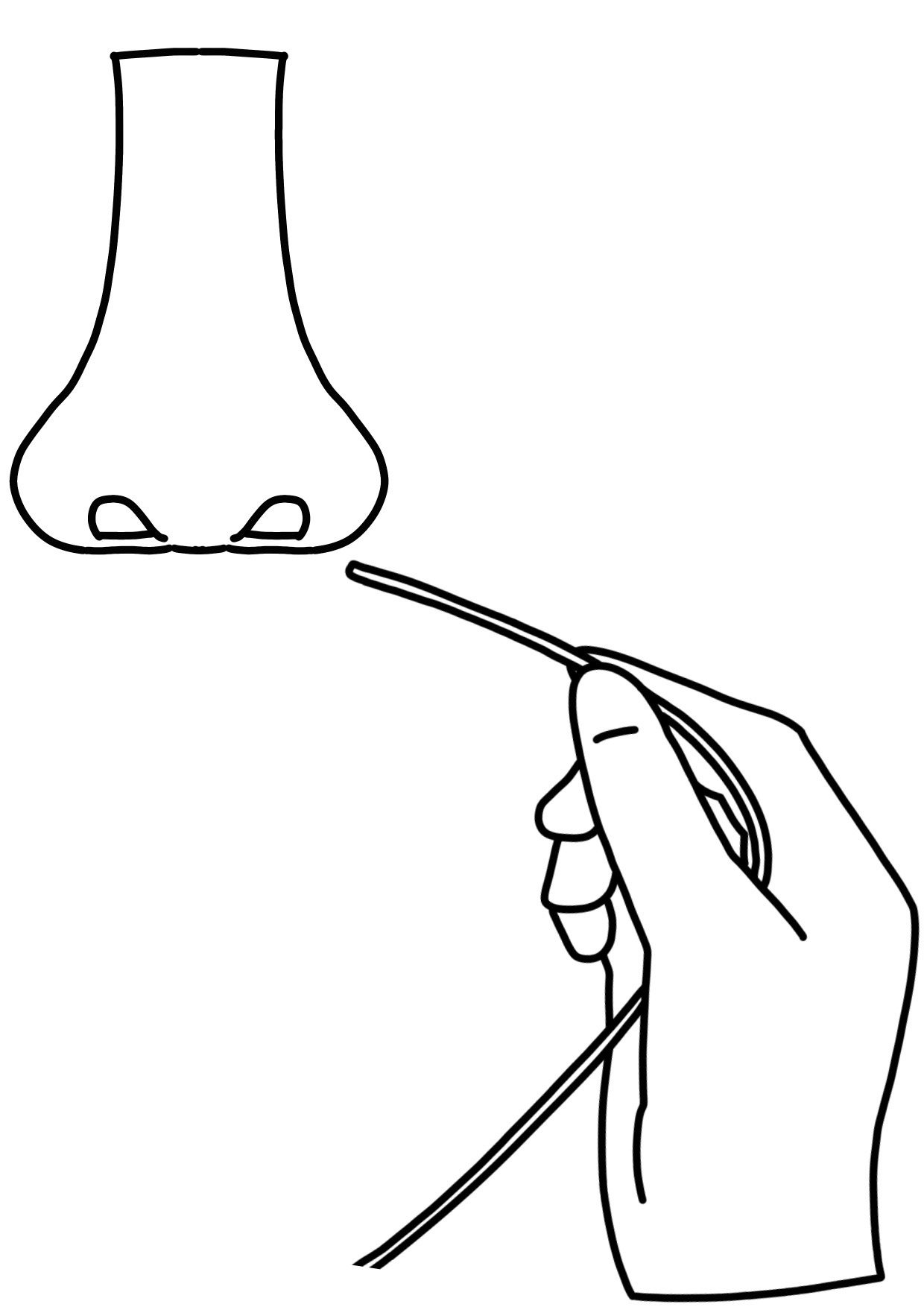 鼻から吸引