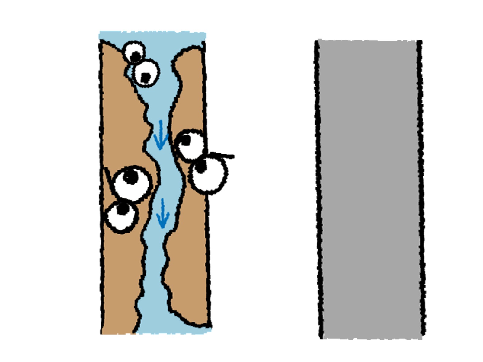 チューブの詰まりのイラスト