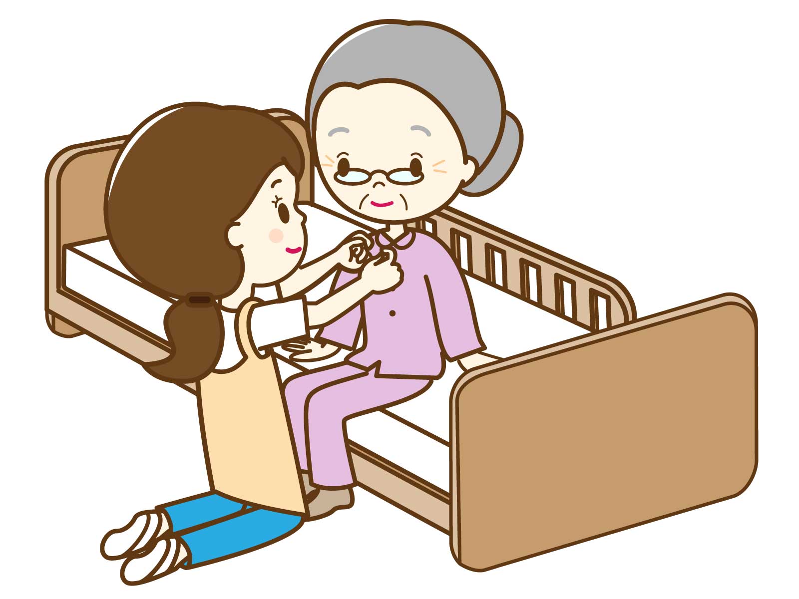 施設での暮らしのイラスト