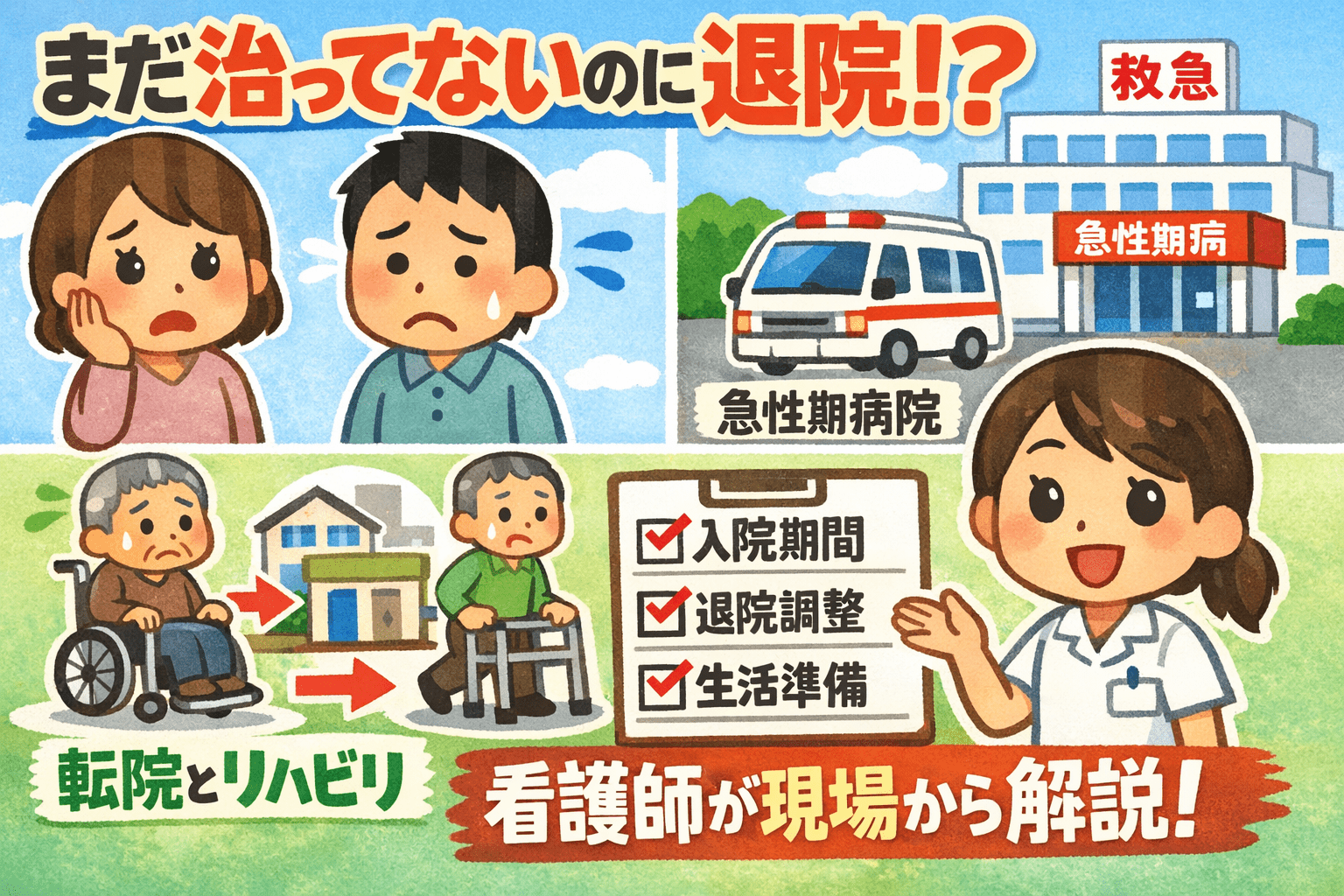 まだ治っていないのに退院?